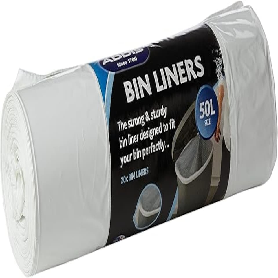 image 1 of 50L White Bin Liner Roll