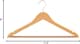 image 2 of Dyzi 20 Pack Wooden Clothes Hangers With Non Slip Bar