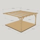 image 3 of Premium Wall Mounted Pergola and Decking Kit - Wood - L420 x W420 x H270 cm - Light Green