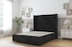 image 1 of Sloomy Falcon Black Naples Divan Bed Base 2 Drawers Foot-End With 54 Inch Wingback Headboard | Black | Black | Double | 1