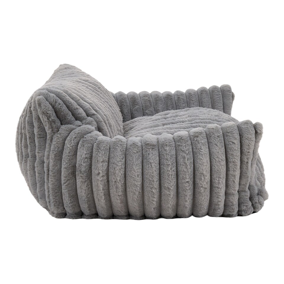 image 1 of Living and Home Plush Pet Sofa Bed with Removable Cover, Soft Cushion for Cats & Dogs | Grey | M