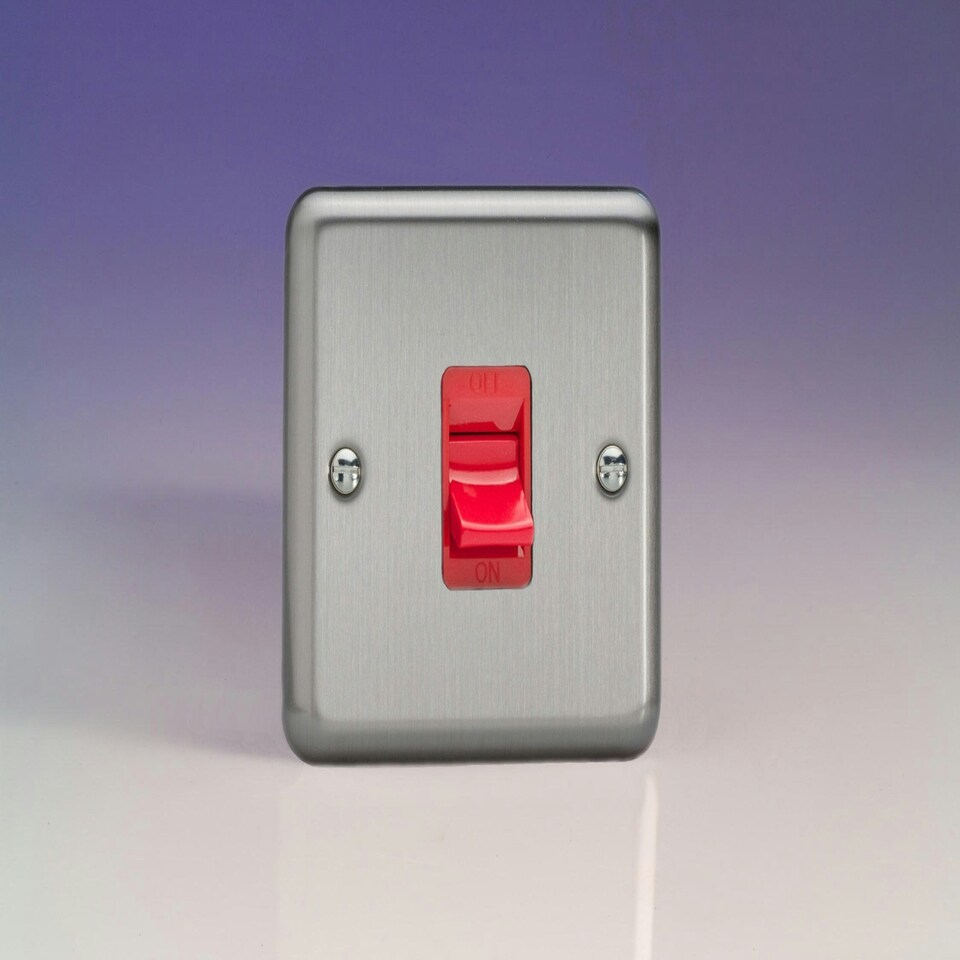 Varilight 45A Cooker Switch (Single Size) Matt Chrome XS45SB N/A