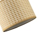 image 3 of Vintage Reeded Paper Round Lamp Shade with Taupe Cotton Fabric Trims | Cream | Taupe | 1