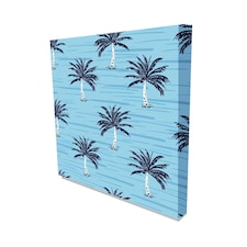 Blue sky Blue Palm (Canvas Print) 66cm x 66cm