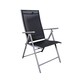 image 2 of Outdoor Garden Patio Multi Position Reclining Folding Chair in Black and Silver