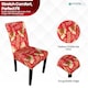 image 5 of Christmas Bow Ribbons Printed Chair Covers, Seat Protector Slipcovers - Red
