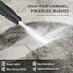 image 3 of Outsunny 1800W Power Washer 150 Bar Pressure 6M Hose and Hose Reel, Blue