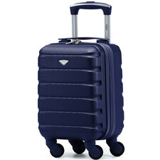 40x20x25cm Ryanair Free Carry-On Maximum Size Cabin Suitcase - Lightweight 4 Wheel ABS Hard Case - Cabin Carry On Hand Luggage Suitcase 100+ Airline Approved Blue | Navy | Cabin Bag