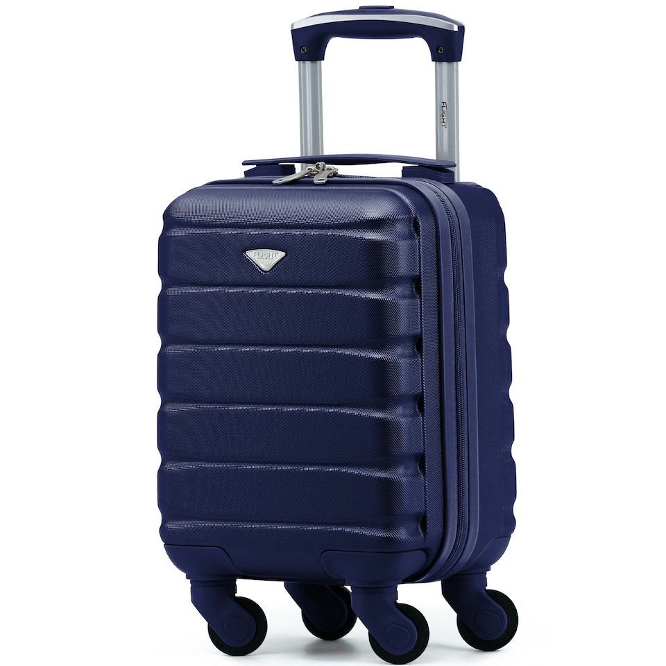 image 1 of 40x20x25cm Ryanair Free Carry-On Maximum Size Cabin Suitcase - Lightweight 4 Wheel ABS Hard Case - Cabin Carry On Hand Luggage Suitcase 100+ Airline Approved Blue | Navy | Cabin Bag