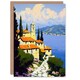 image 1 of Christian Church Coastal Cliff Italy Landscape Birthday Greeting Card