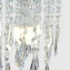 ValueLights Clear Acrylic Droplets Silver Ceiling Pendant Shade