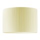 image 1 of Contemporary Designer Double Pleated Cream Cotton Fabric 12 Drum Lamp Shade | Cream | 12"