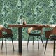 image 4 of Fine Decor Maui Leaf Wallpaper - Navy - One Size Blue