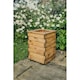 image 2 of Multi Pack of 3 - Valley Tall Square Planter - Timber - L39 x W39 x H52 cm - Garden Trough - Fully Assembled Brown