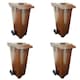 image 3 of Large 140 Litre Brown Coloured Outdoor Council Wheelie Bins Complete With Lid And Wheels Brown