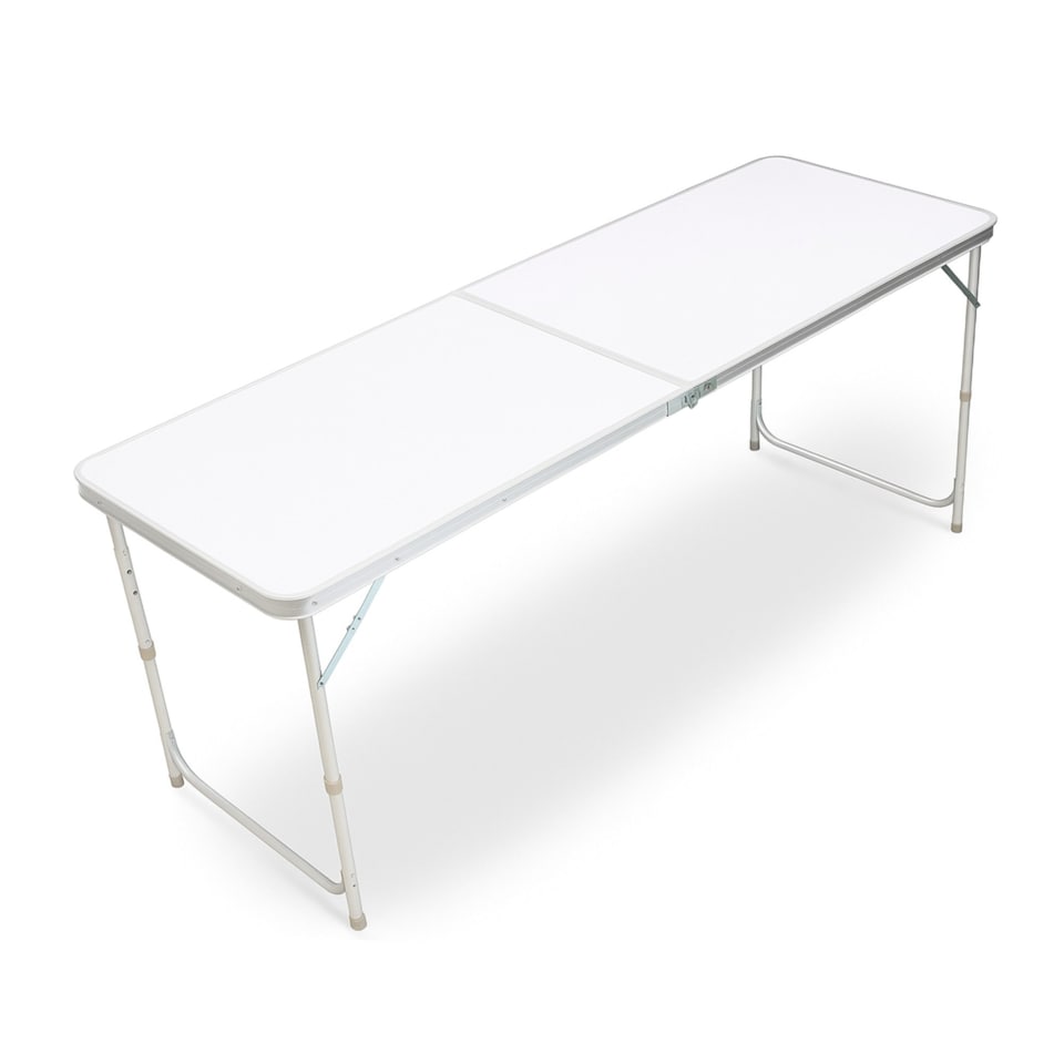 image 1 of 4ft Folding Outdoor Camping Kitchen Work Top Table | White