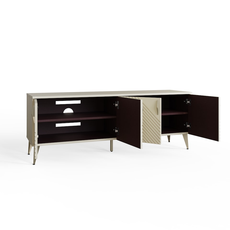 image 1 of Frank Olsen Ava 1500 TV Cabinet | White | White | 2