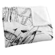 image 2 of Batman Sketch Blanket - Multicoloured - One Size