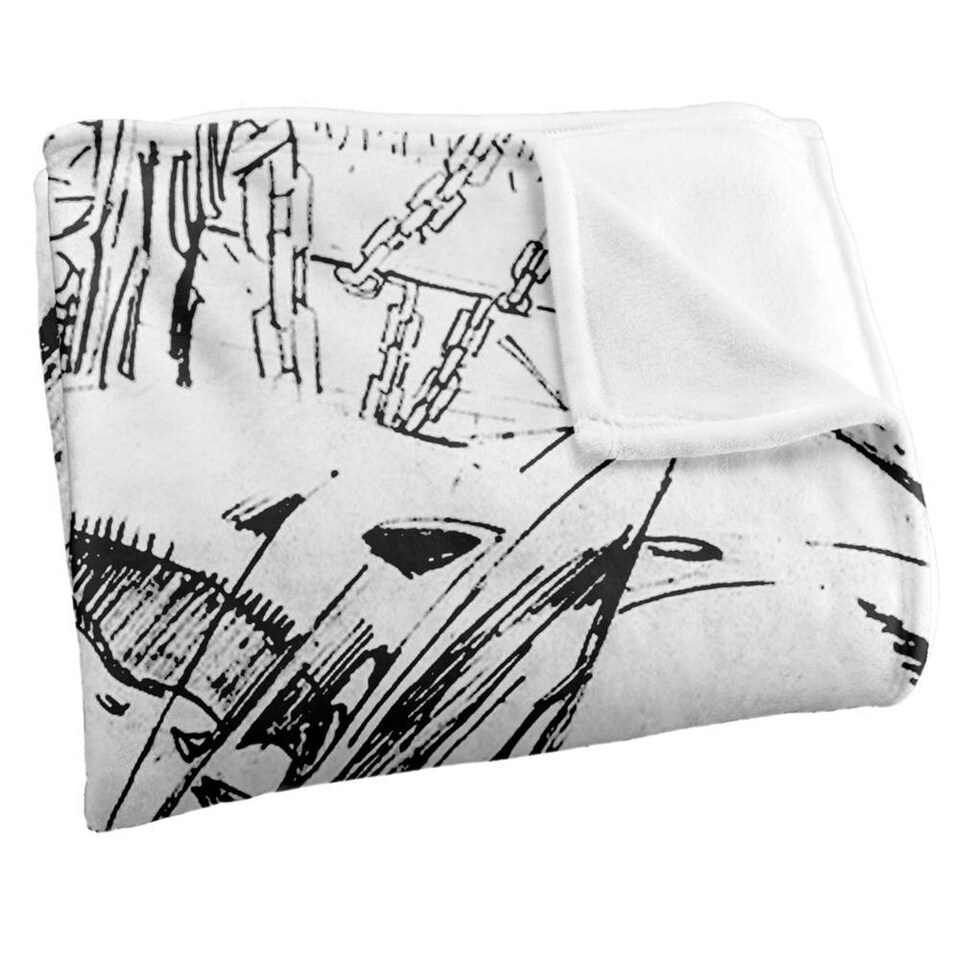 image 1 of Batman Sketch Blanket - Multicoloured - One Size