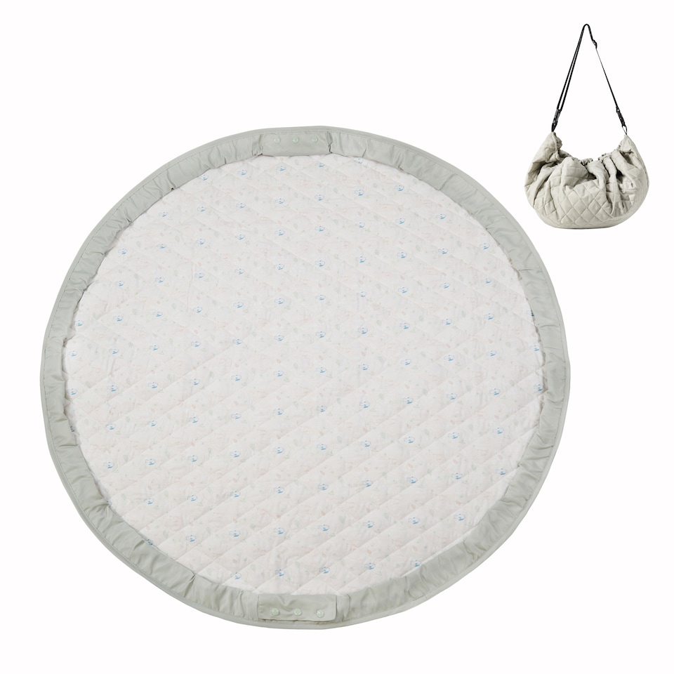 image 1 of 2-in-1 Toy Storage Bag & Playmat - Sage