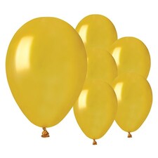 Metallic Gold Biodegradable Latex Balloons 33cm / 13 in - Pack of 50