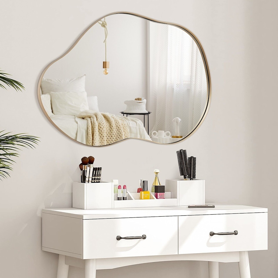 image 1 of COSTWAY Irregular Wall Mirror Decorative Vanity Mirror