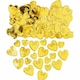 image 1 of Amscan Embossed Metallic Hearts Confetti - Gold - One Size