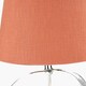 image 4 of Transparent Glass Table Lamp with Terracotta Shade | Clear | Clear | 1