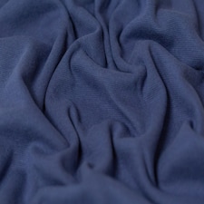 Minerva Core Range Blue Tubular Ribbing Stretch Knit Fabric for Dressmaking, 70cm / 27" Wide - per metre