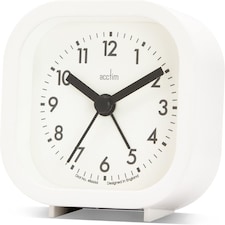 Acctim Robyn Mini Bedside Alarm Clock | White | White