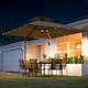 image 7 of Outsunny 3.5m Aluminium Cantilever Parasol w/ LED Lights Crank Tilt UV50+ Khaki Black | Black