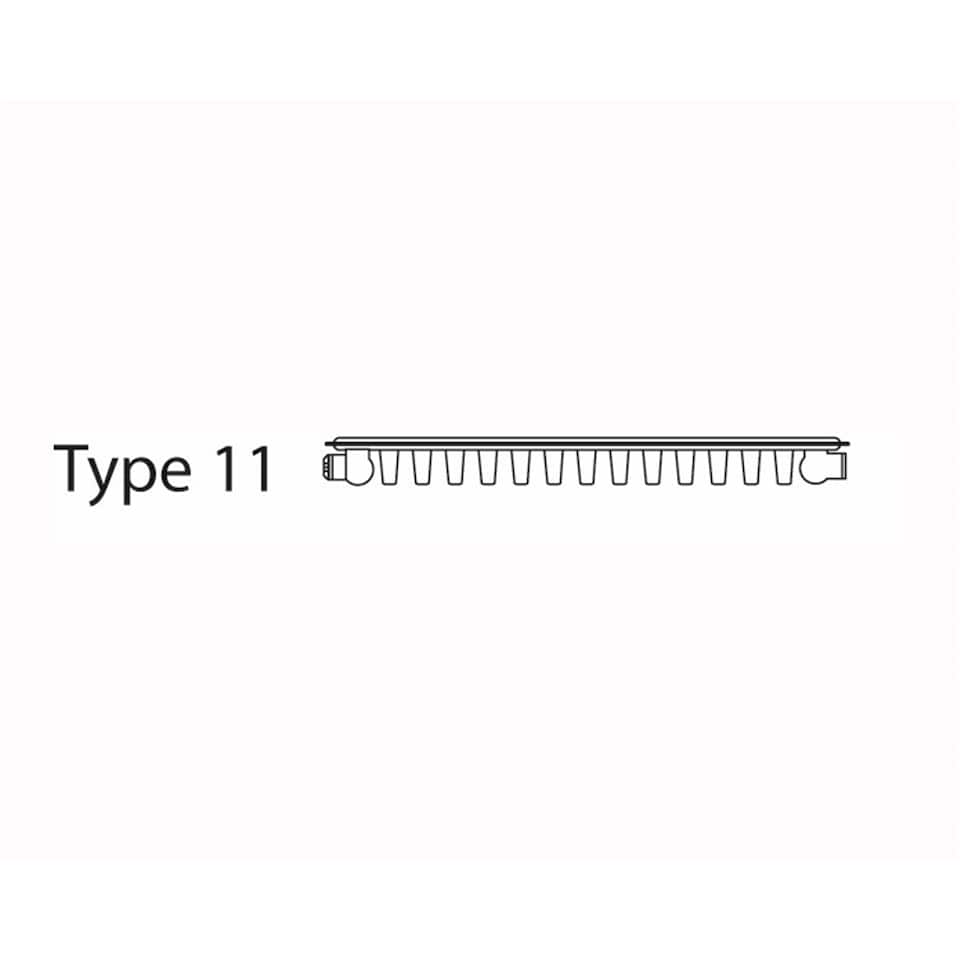 image 1 of 500mm (H) x 1500mm (W) - Type 11 Radiator - Single Panel Convector - White Enamel (RAL 9016) - (0.5m x 1.5m) (20" x59")