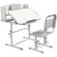 image 1 of ZONEKIZ Kids Desk and Chair Set, Height Adjustable Study Table for 6-12 Years 