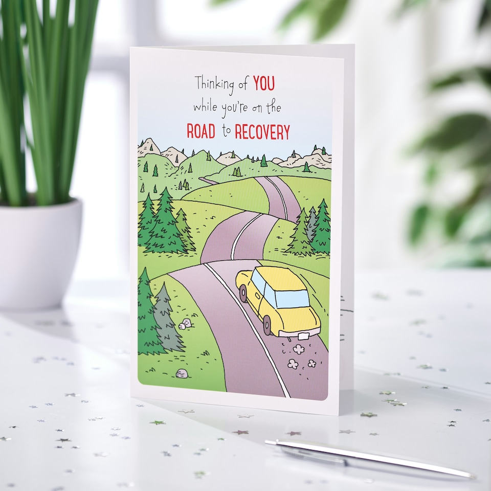 image 1 of Get Well Card - Road To Recovery