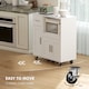 image 6 of HOMCOM Rolling Kitchen Cart, Microwave Cabinet with Adjustable Shelf