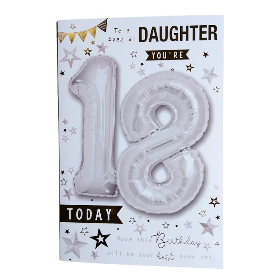 image 1 of To a special Daughter You're 18 Balloon Boutique Greeting Card