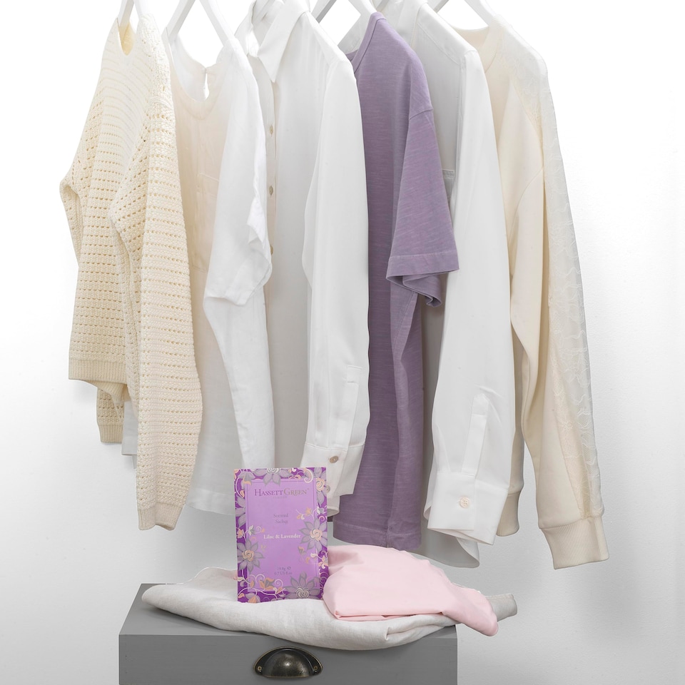 image 1 of Hassett Green London - Handmade Large Scented Sachets - Four Pack - Honeysuckle & Jasmine, Lilac & Lavender, Natural Cotton, Sensual Sensuelle - For Wardrobes & Drawers