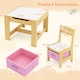 image 2 of COSTWAY Kids Multifunctional Table and 2 Chairs Set Pink