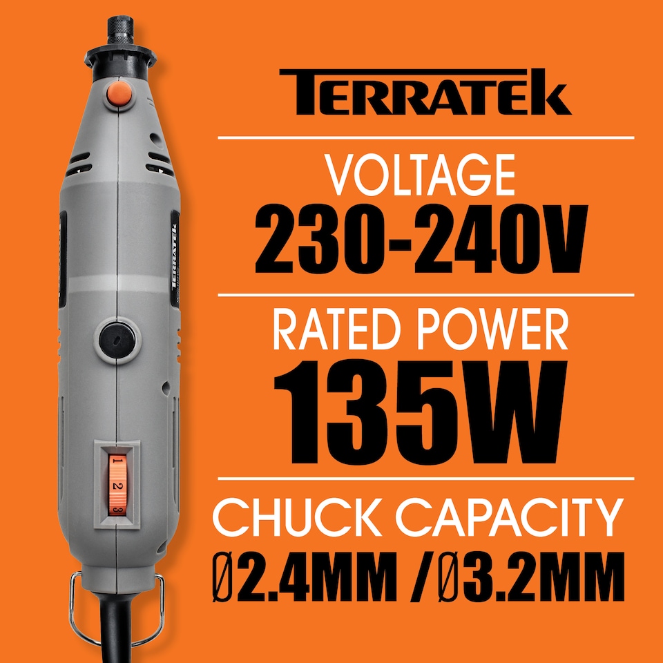 image 1 of Terratek Rotary Multi Tool 234pcs with Carry Case