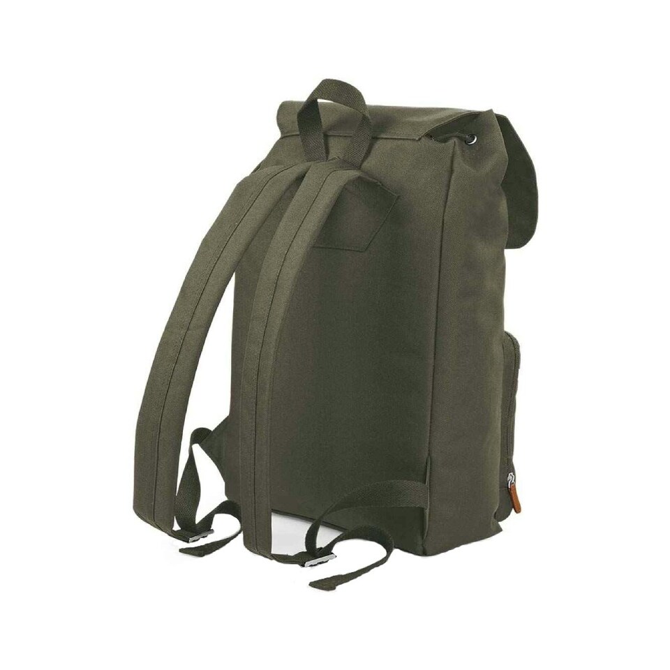 image 1 of BagBase Vintage Laptop Backpack - Olive Green/Black - One Size