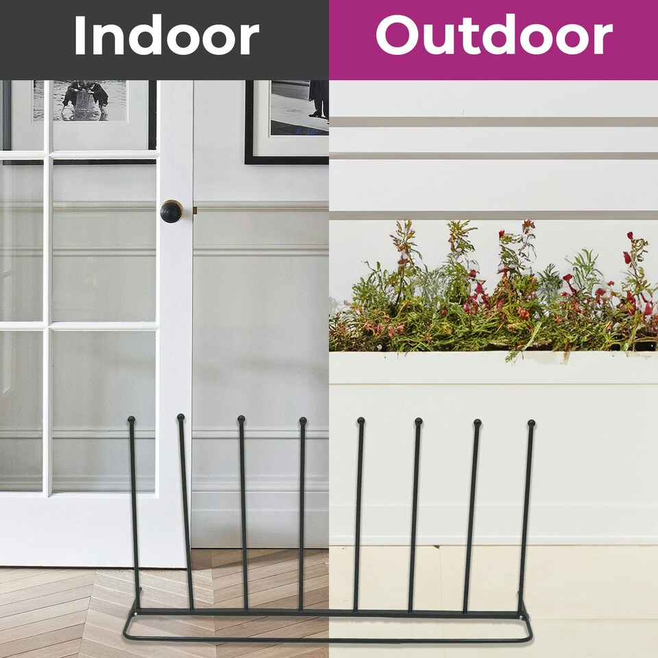 image 1 of Neo Steel Black Powder Coated Boot Rack - Holds 4 Pairs Black
