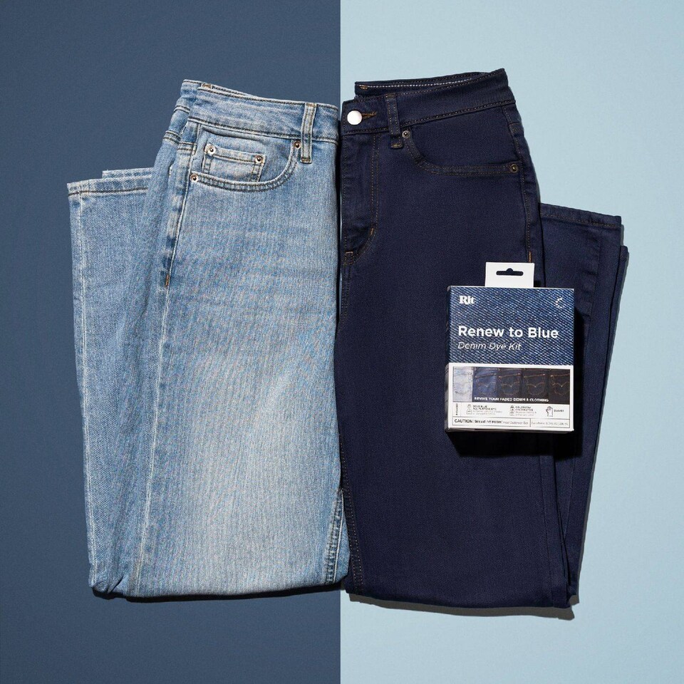 image 1 of Rit Renew To Blue Denim Dye Kit - Restore Faded Jeans 2x 8oz