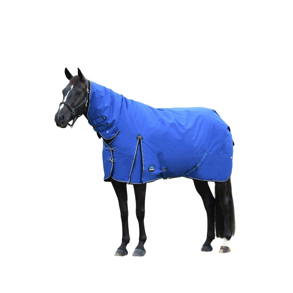 image 1 of Weatherbeeta Comfitec Essential Combo Neck 220g Horse Turnout Rug | Black | Cobalt/Black | 6Ft | 1