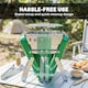 image 7 of Outsunny Charcoal BBQ Grill Portable with Tilting Grate | Green | Black | 40 x 28 x 25.5 cm