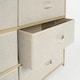 image 8 of OHS Brooklyn 6 Drawer Home Storage Fabric Display Cabinet With Hanging Rail Brown | Beige
