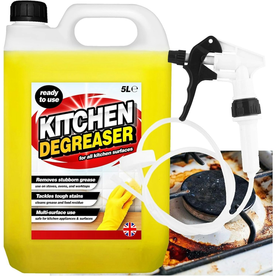 image 1 of 1 x 5L Heavy Duty Kitchen Degreaser With Convenient Long Hose Trigger