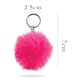 image 2 of Bottlesoc Faux Fur Pompom Keychain Hot Pink