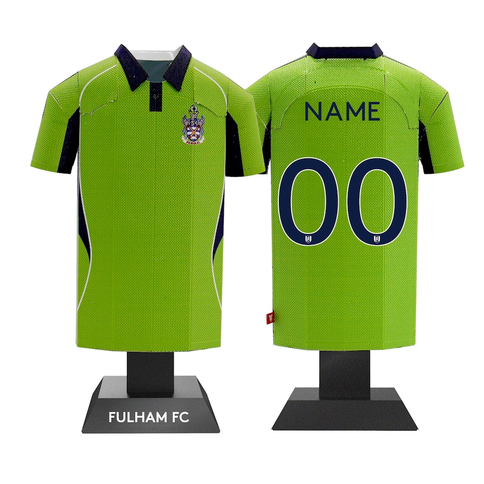 image 1 of RadStuff Alloy Metal Football Shirt - Fulham FC Away Kit 2025/26