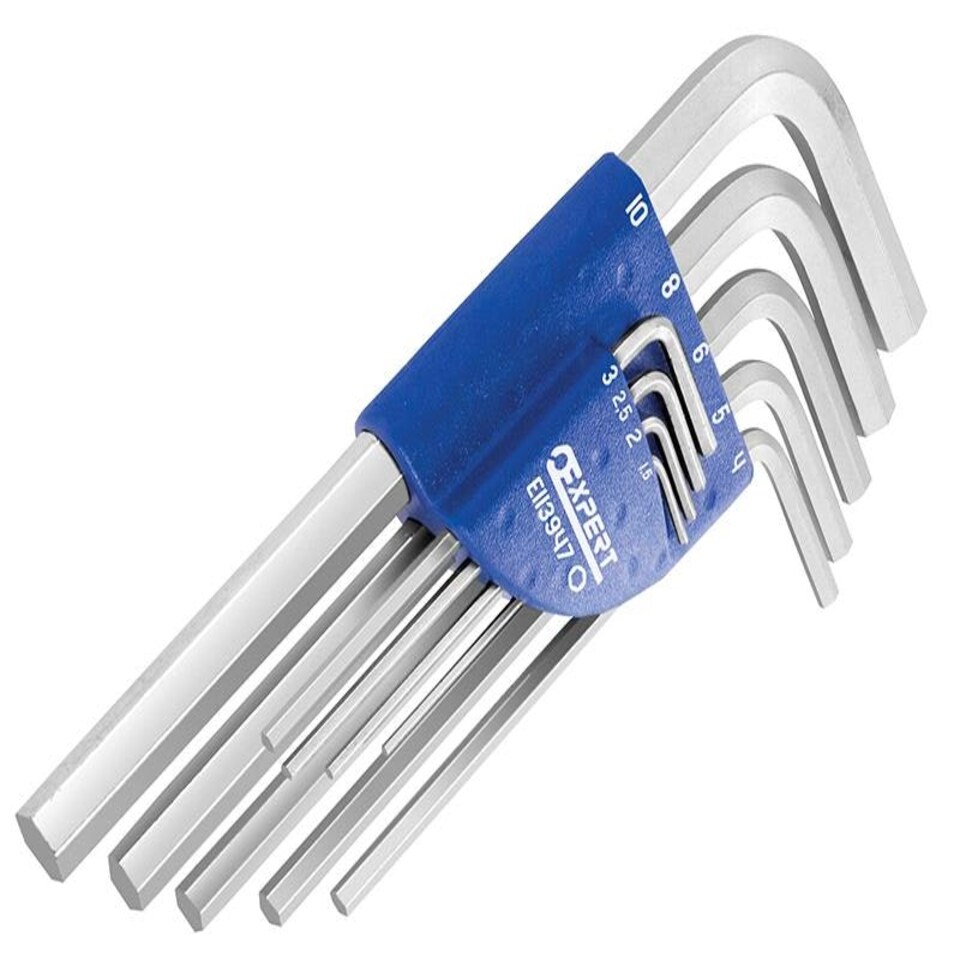 Expert Hexagon Key Long Arm Set Of 9 Metric (1.5-10Mm)