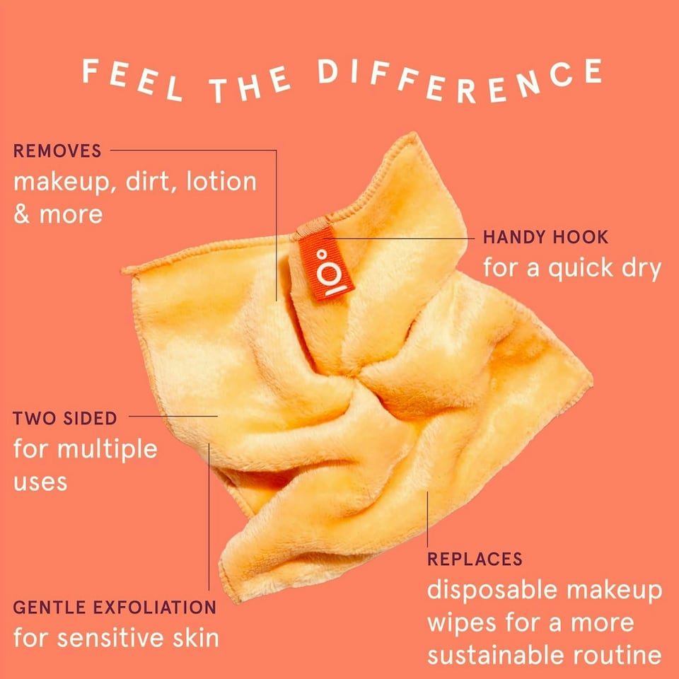 image 1 of Cleanlogic Bath and body Exfoliating Dual Texture Face Cloth Contains 3 Pairs